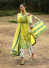 Zaha By Khadijah Shah Embroidered Lawn Suits Unstitched 3 Piece - ZH25NL 10B ELAYA